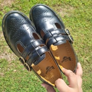 Dr. Martens Double Strap Mary Jane Smooth Black Shoes